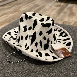 Cow-print Cowgirl Hat